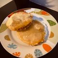 El cooksnap de Anita Calamidad cuando hizo Arepa de huevo con carne molida.
