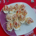 El cooksnap de Soraya Fau Buira cuando hizo Huevos rellenos de jamón cocidos en airfryer.