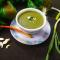 Alpa Pandya's cooksnap of when they made સ્પીનચ આલ્મંડ સૂપ જૈન (Spinach Almond Soup Jain Recipe In Gujarati).