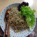 รูป Cooksnap ของ Ha-LinG' Sunisa เมื่อเขาทำ ข้าวผัดกะเพราเต้าหู้เหลือง (มังสวิรัติ)