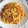 El cooksnap de Miguel cuando hizo Spaghetti con salsa de yogur griego y mostaza.