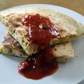 vickysidler's cooksnap of when they made Mae's Super Easy Chicken Quesidillas.