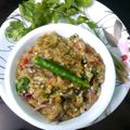 Nandini Mukherjee Ghosh's cooksnap of when they made বেগুন ভর্তা (begun bhorta recipe in Bengali).