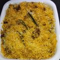 Bushra Mazhar's cooksnap of when they made Beef biryani.
