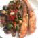 El cooksnap de @tesa.cuina cuando hizo Salmón a la plancha con verduras asadas y espaguetis con trufa.