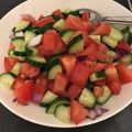 Christie's cooksnap of when they made Salad Shirazi.