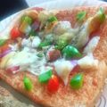 Farwa Ali's cooksnap of when they made Bread pizza.