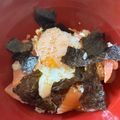 Kanaaneko 's cooksnap of when they made Smoked salmon sushi cake.