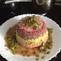El cooksnap de Arya7 cuando hizo Tartar de salmón, aguacate y atún rojo.