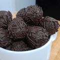 El cooksnap de Claudia Isabel cuando hizo Trufas de chocolate con licor.