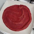 El cooksnap de Micaela Peña cuando hizo Panqueques o crepes de remolacha.