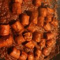 El cooksnap de Rafa Villanueva cuando hizo 🇩🇪 Currywurst (salchichas alemanas con salsa de curry).