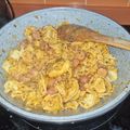 El cooksnap de Almudena Collado cuando hizo Tortellini de carne con Chorizo y salchicha con salsa tomate.