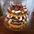 El cooksnap de Paola cuando hizo Sableé de almendras con dulce de leche y frutos rojos.