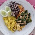 Cooksnap dari Nesya Ummu Syakira untuk resep Nasi Kuning Ayam Suwir Serundeng Devina Hermawan