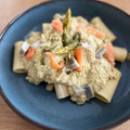 El cooksnap de Marieta cuando hizo Rigatonis rellenos de Brie con salmón y verduras.
