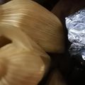 El cooksnap de Grass cuando hizo Tamales de mole improvisados.