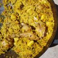 El cooksnap de Laura cuando hizo Arroz amarillo con pollo al disco.