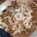 El cooksnap de Daniela cuando hizo Fideos caseros con tuco y alitas de pollo.