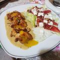 El cooksnap de Esteban Pérez cuando hizo Suprema de pollo a las finas hierbas en salsa bechamel de mango.