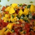 Ronnie Long's cooksnap of when they made Mango Salsa.