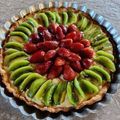 El cooksnap de Nelly Fabeiro cuando hizo Tarta de pastelera, durazno, frutilla y kiwi.