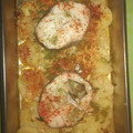 El cooksnap de exefer cuando hizo Rodajas de merluza con patatas cebolla y pimiento.