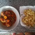 El cooksnap de noelia cuando hizo Albóndigas aromatizadas a la albahaca con salsa americana.