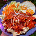 El cooksnap de Ana Angel cuando hizo Chilaquiles muy rojos, a los 3 chiles 🌶️🍅🍲.