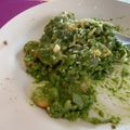 El cooksnap de Laura cuando hizo Arroz verde con gambas congeladas.