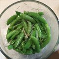 Mark's cooksnap of when they made Speedy and Easy Sugar Snap Peas and Grated Cheese.