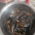 El cooksnap de rosa cuando hizo Mejillones al vapor.