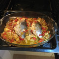 El cooksnap de Bienve cuando hizo Dorada con verduras.