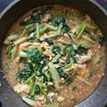 Cooksnap Norida Alias semasa beliau membuat Sawi Goreng Pecah Telur.