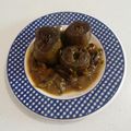 El cooksnap de Teresa González cuando hizo Champiñones y alcachofas al ajillo en salsa de azafrán.