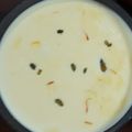 Asha Sharma's cooksnap of when they made Khushbudar Kesariya Samak Kheer.