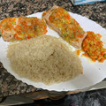 El cooksnap de Yessica Cárdenes cuando hizo Salmón al papillote y arroz con Thermomix.