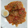 El cooksnap de Sangonereta cuando hizo Bacalao a la baezana (con tomate y guisantes).