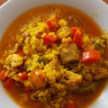 El cooksnap de Julián cuando hizo Arroz caldoso con pollo y verduras.