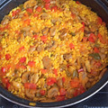 El cooksnap de Julián cuando hizo Arroz con Pollo y verduras.