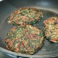 El cooksnap de clareta cuando hizo Hamburguesas de quinoa, remolacha y espinacas.