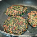El cooksnap de clareta cuando hizo Hamburguesas de quinoa, remolacha y espinacas.