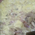 El cooksnap de Amaya Marquina cuando hizo Tallarines a la currynara (carbonara con curry).