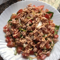 El cooksnap de Idis López cuando hizo Ensalada mediterránea.