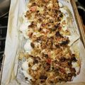 charles.manning.96's cooksnap of when they made Flounder and/or Salmon topped with shrimp and crab mixture..