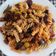 El cooksnap de Nati Castillo cuando hizo Pasta con berenjenas, tomate seco y aceitunas.