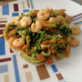 El cooksnap de Enrique Miguel Carnicero cuando hizo Noodles de calabacín y zanahoria con gambitas al curry.