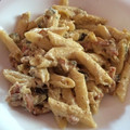 El cooksnap de Diana Maria Bordeianu cuando hizo Macarrones con carbonara de berenjena y bacon.