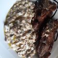 El cooksnap de Marc Vives Torne cuando hizo Chuletas de cerdo con crema de champiñones.