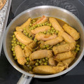 El cooksnap de florencia cuando hizo Longanizas al curry.